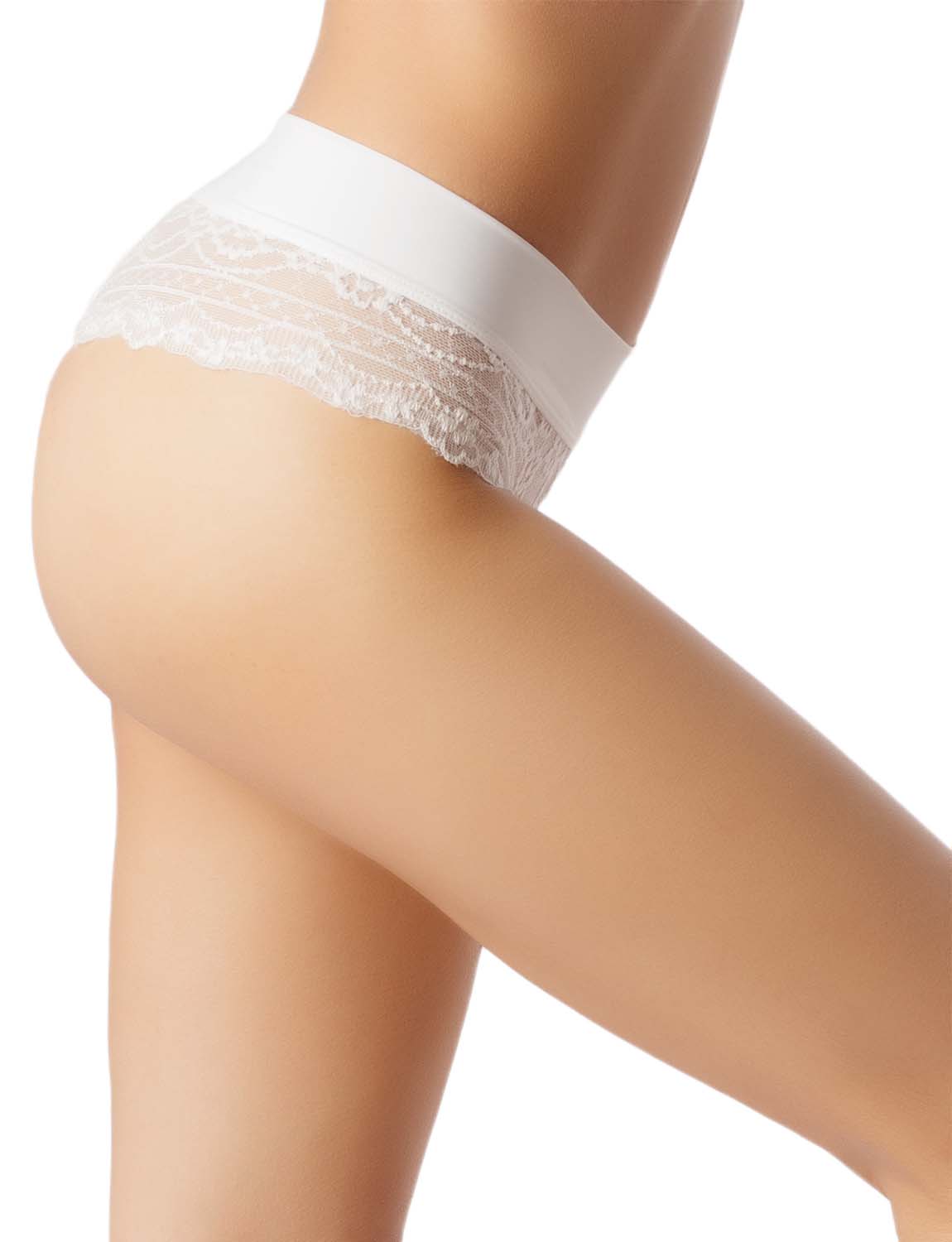 Women's Wide Band Lace Mesh See-through Breathable Low Rise Hipster Panties