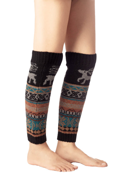 Women's Ballet Dancer Cozy Stitching Pattern Stretchy Leg Warmer