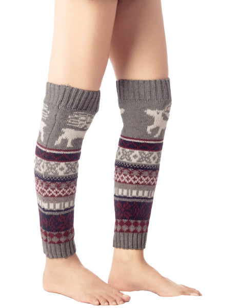 Women's Ballet Dancer Cozy Stitching Pattern Stretchy Leg Warmer