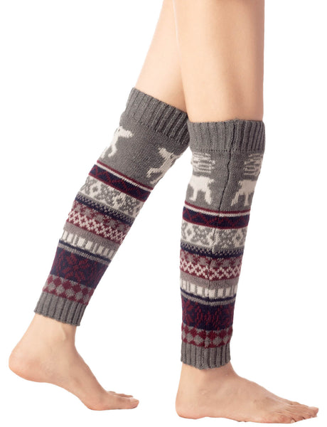 Women's Ballet Dancer Cozy Stitching Pattern Stretchy Leg Warmer