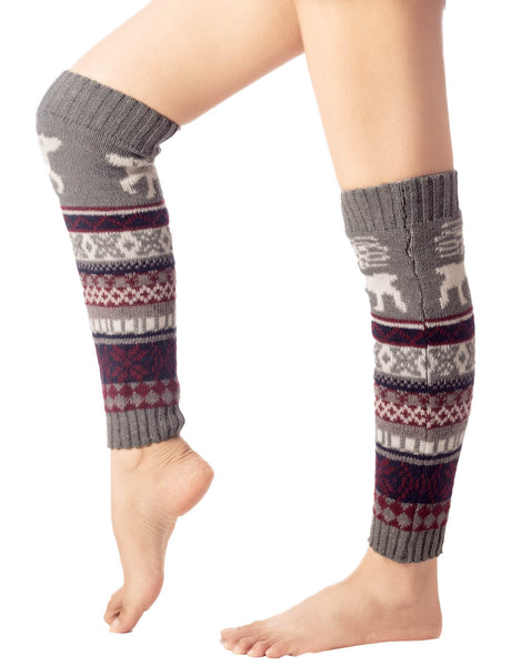 Women's Ballet Dancer Cozy Stitching Pattern Stretchy Leg Warmer