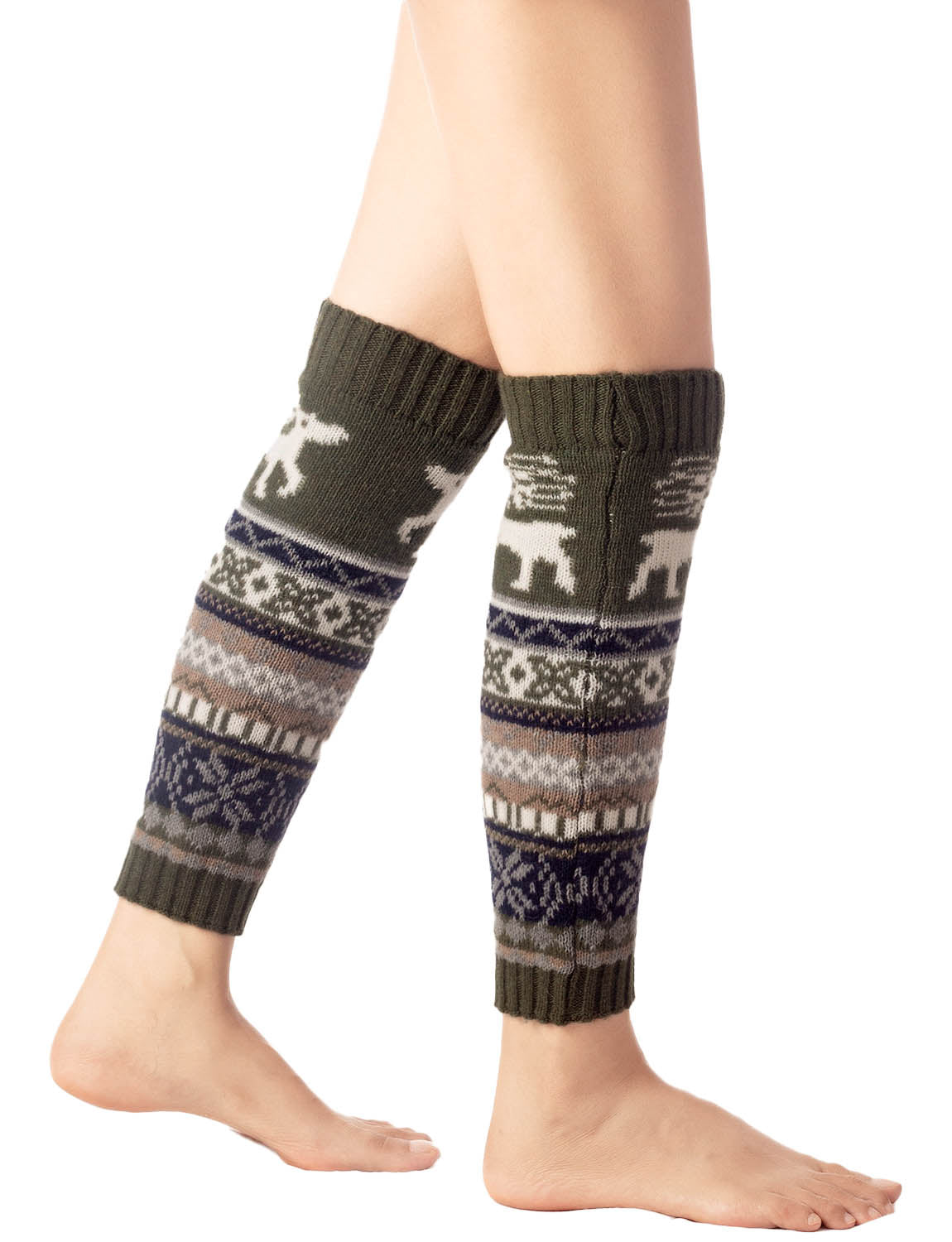 Women's Ballet Dancer Cozy Stitching Pattern Stretchy Leg Warmer