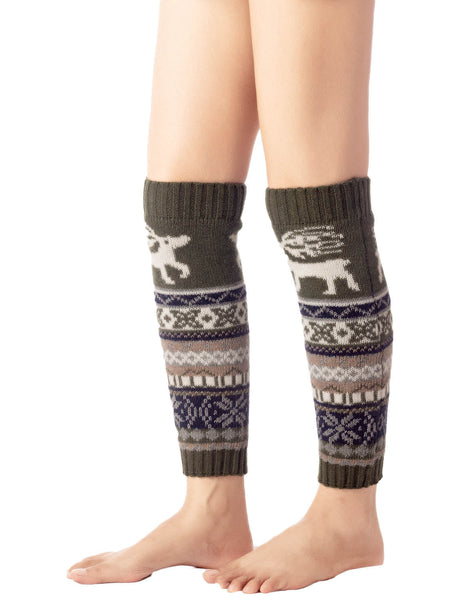 Women's Ballet Dancer Cozy Stitching Pattern Stretchy Leg Warmer