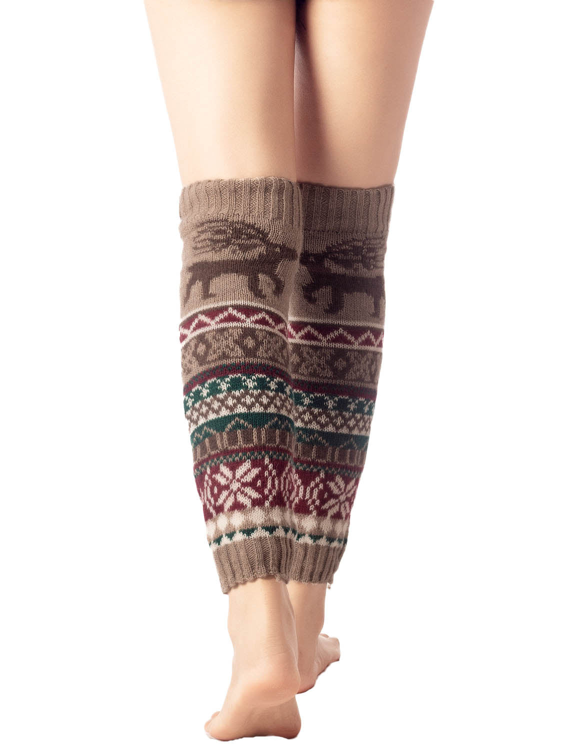 Women's Ballet Dancer Cozy Stitching Pattern Stretchy Leg Warmer