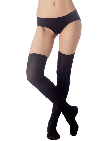 Women's Navy Stripes Sports Football Style Hold-up Thigh High Long Socks