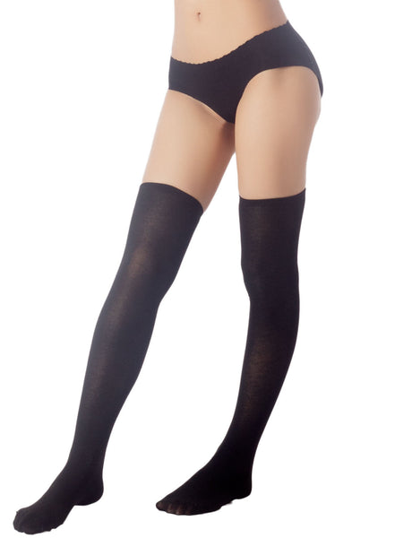 Women's Navy Stripes Sports Football Style Hold-up Thigh High Long Socks