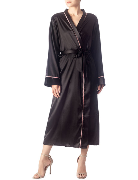 Women's Satin Long Sleeve Classic Fashion Stylish Long Robe