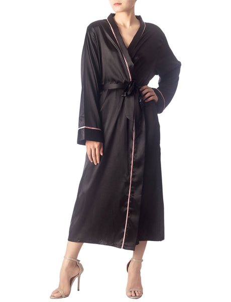 Women's Satin Long Sleeve Classic Fashion Stylish Long Robe