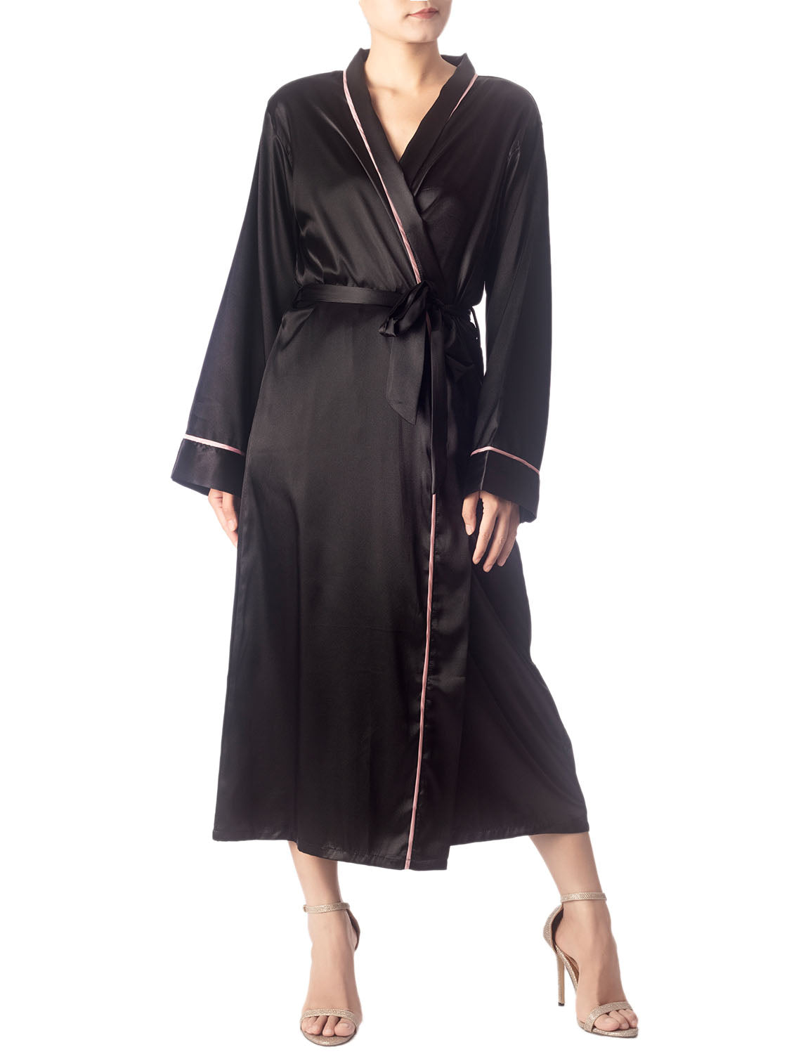 Women's Satin Long Sleeve Classic Fashion Stylish Long Robe
