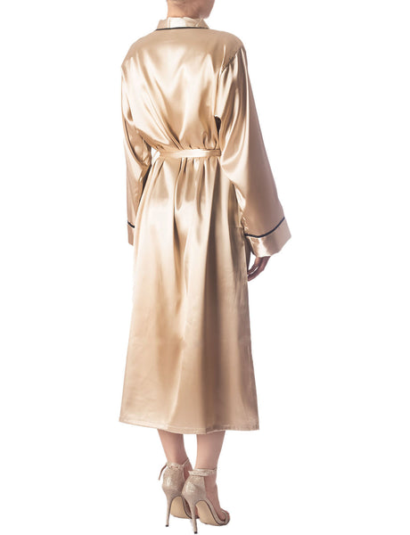 Women's Satin Long Sleeve Classic Fashion Stylish Long Robe
