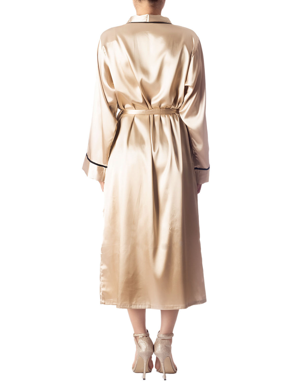 Women's Satin Long Sleeve Classic Fashion Stylish Long Robe