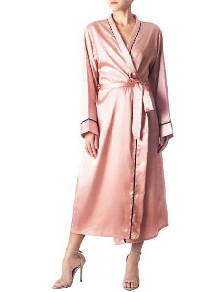 Women's Satin Long Sleeve Classic Fashion Stylish Long Robe