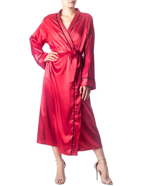Women's Satin Long Sleeve Classic Fashion Stylish Long Robe