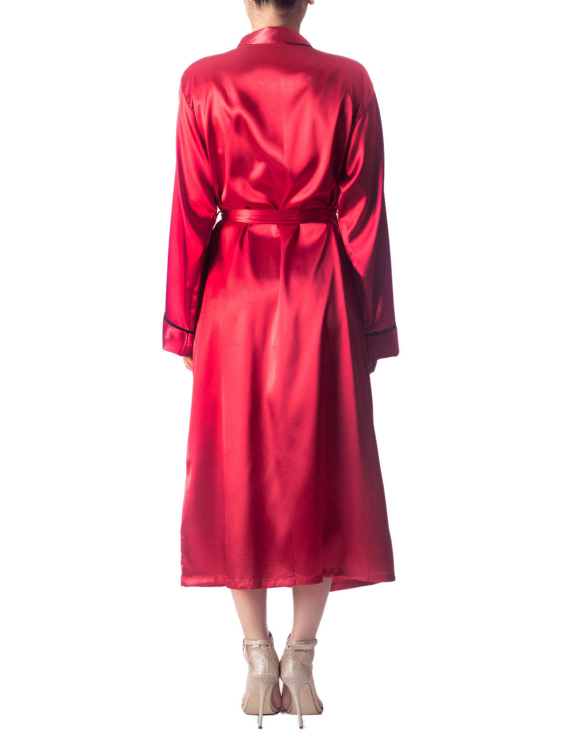 Women's Satin Long Sleeve Classic Fashion Stylish Long Robe