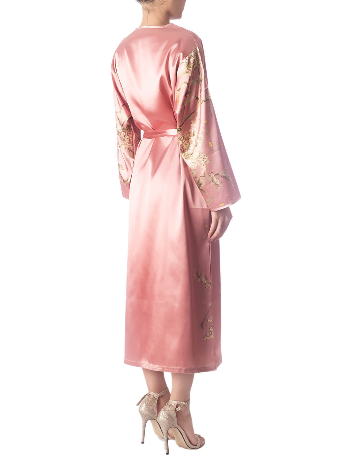 Women's Floral Patterned Long Sleeve Fashion Stylish Long Robe
