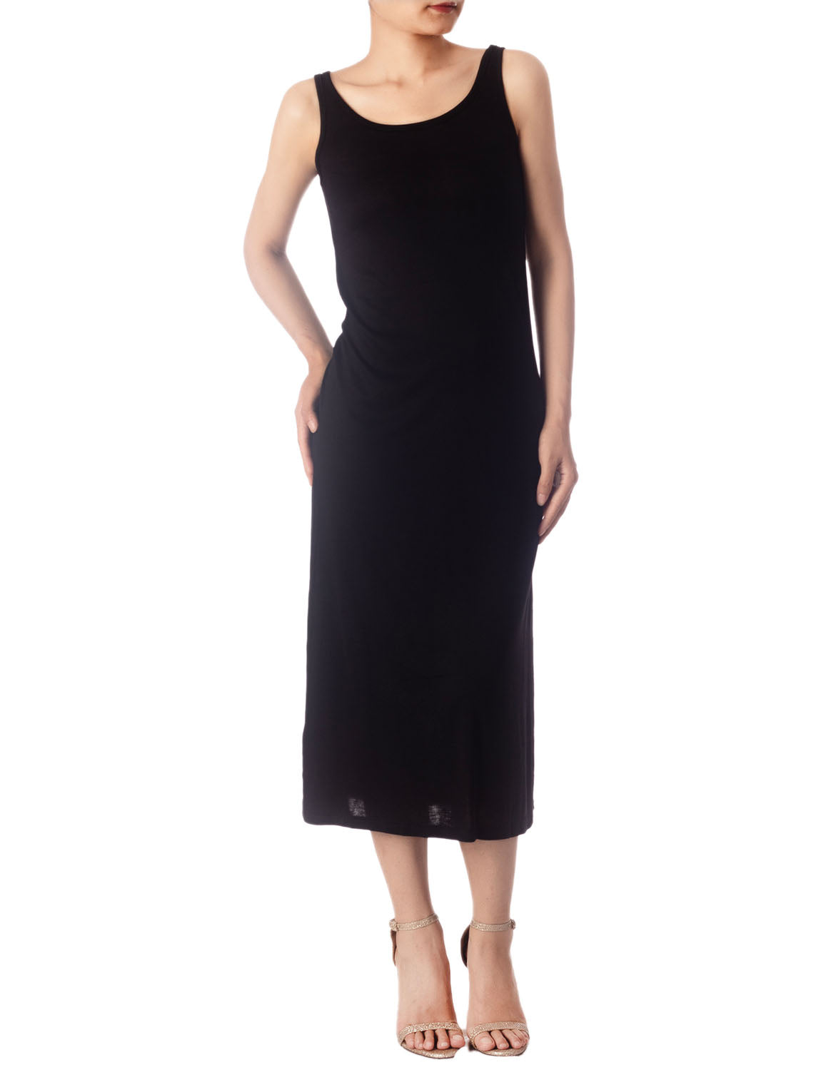 Women's Modal Cozy Crew Neck Sleeveless Long Full Slip