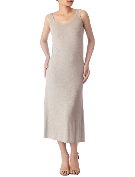 Women's Modal Cozy Crew Neck Sleeveless Long Full Slip