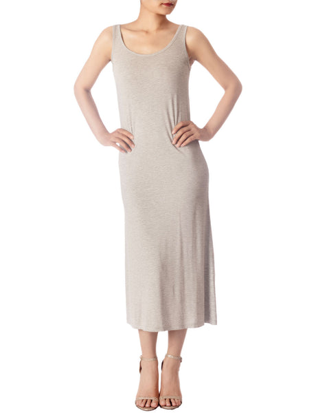 Women's Modal Cozy Crew Neck Sleeveless Long Full Slip
