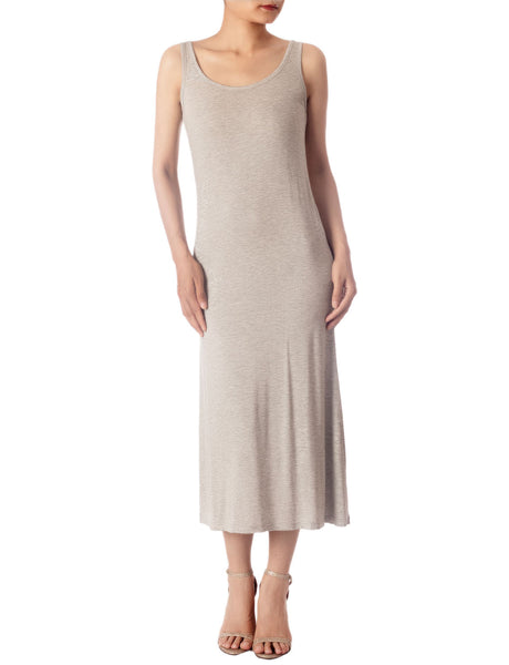 Women's Modal Cozy Crew Neck Sleeveless Long Full Slip