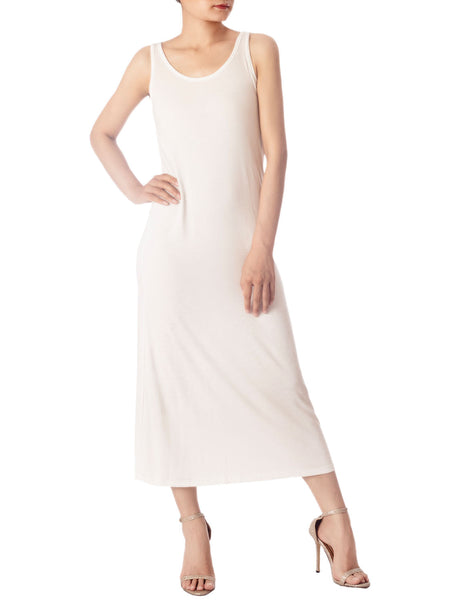 Women's Modal Cozy Crew Neck Sleeveless Long Full Slip
