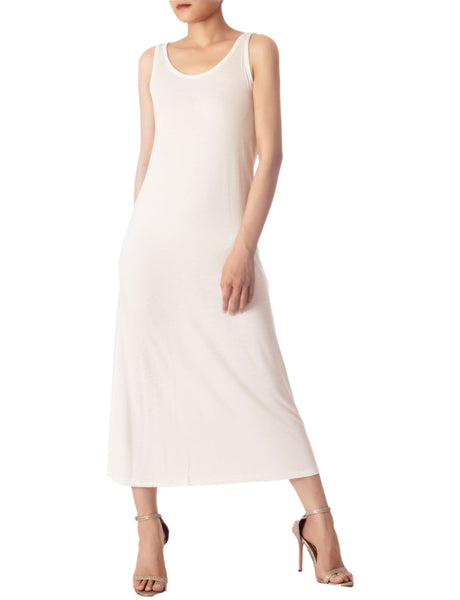 Women's Modal Cozy Crew Neck Sleeveless Long Full Slip