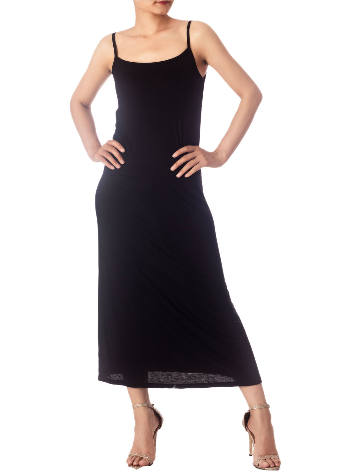 Women's Modal Cozy Long Sleeveless Spaghetti Strap Full Slip