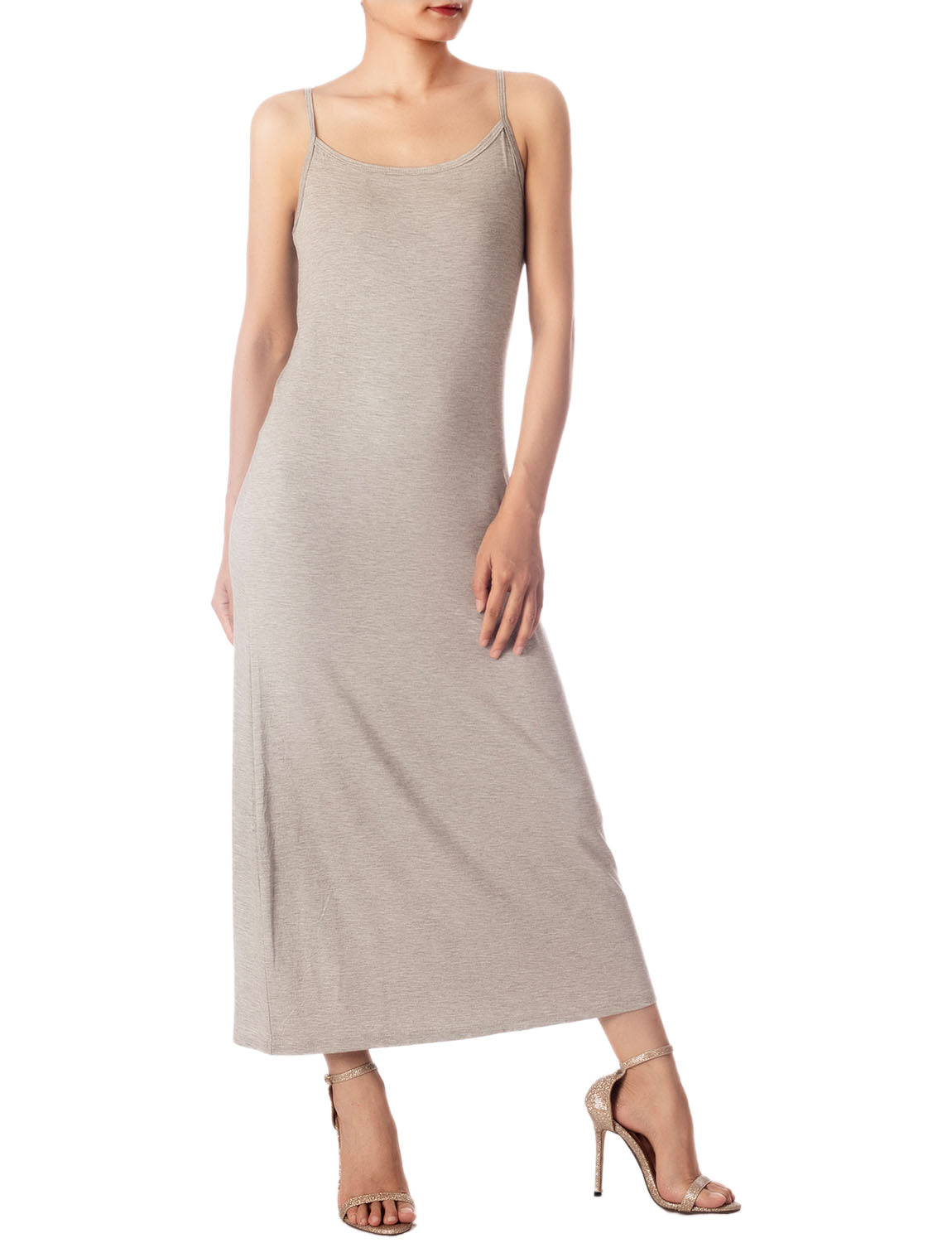 Women's Modal Cozy Long Sleeveless Spaghetti Strap Full Slip