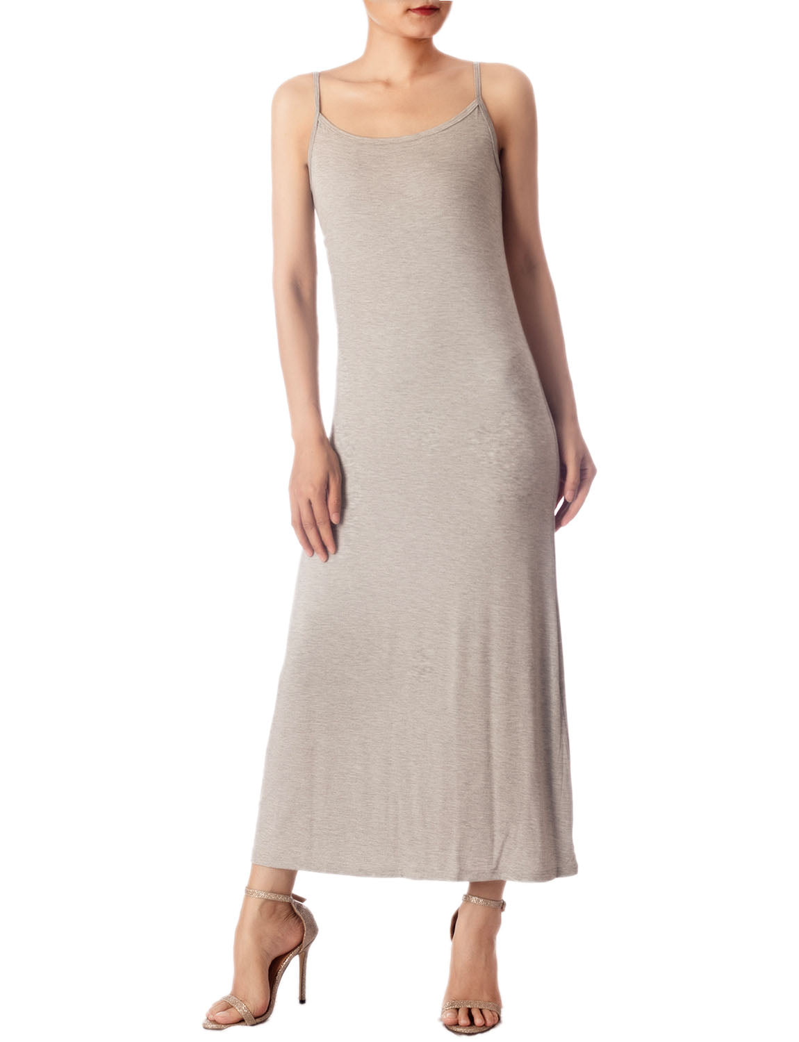 Women's Modal Cozy Long Sleeveless Spaghetti Strap Full Slip