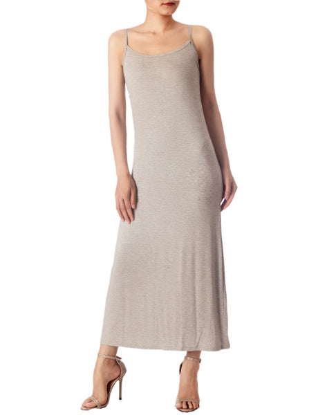 Women's Modal Cozy Long Sleeveless Spaghetti Strap Full Slip