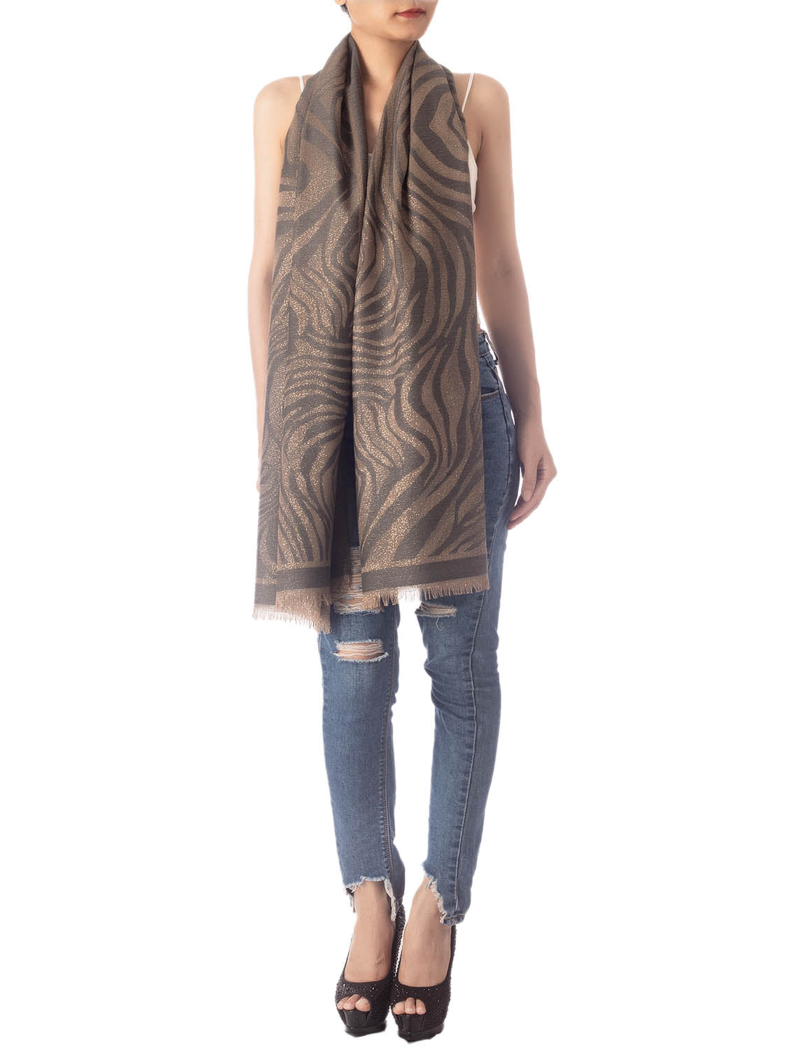 Women's Warm Elegant Leapard Print Oversized Large Wrap Scarf
