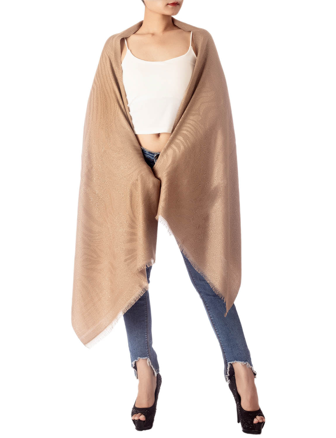 Women's Warm Elegant Leapard Print Oversized Large Wrap Scarf