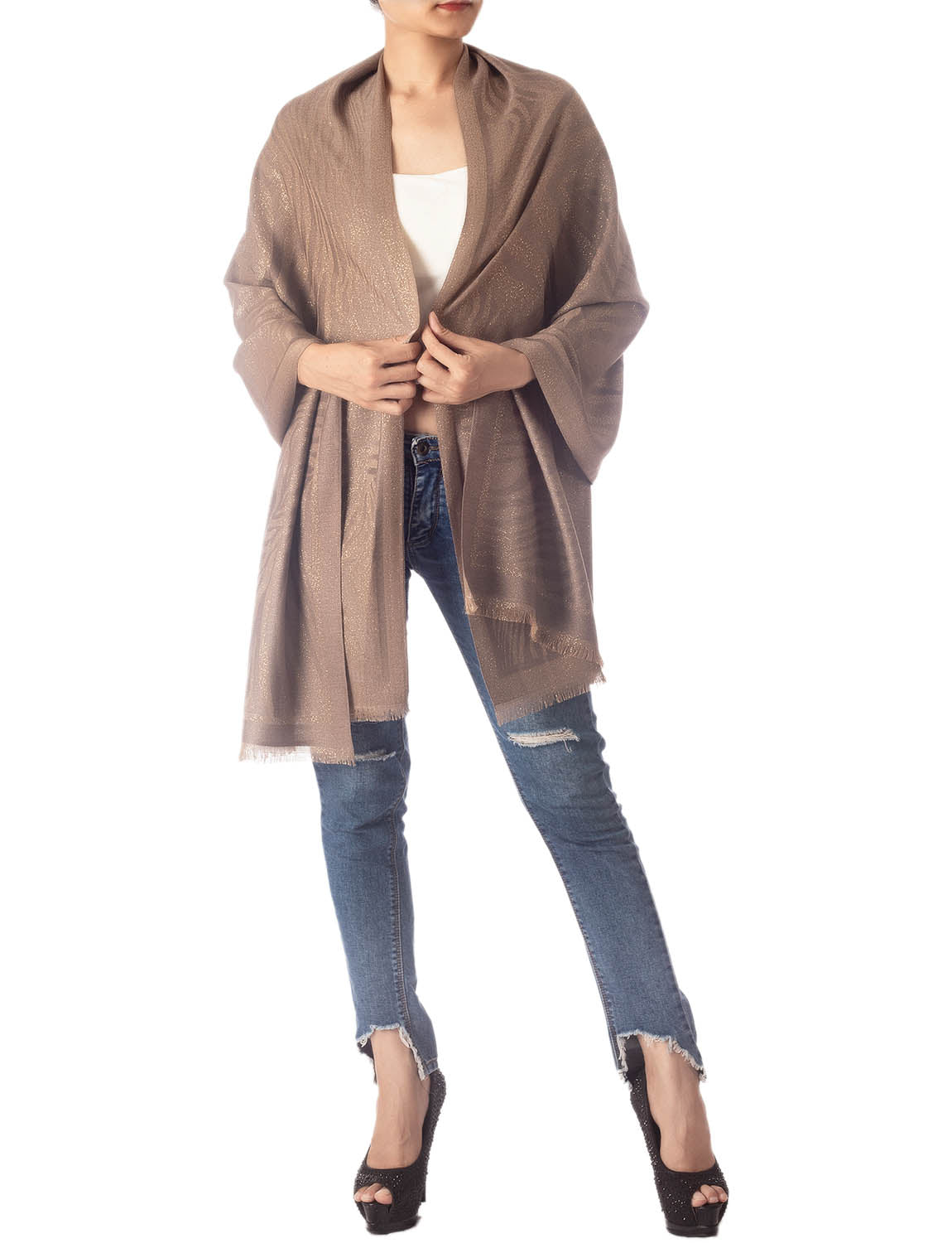Women's Warm Elegant Leapard Print Oversized Large Wrap Scarf