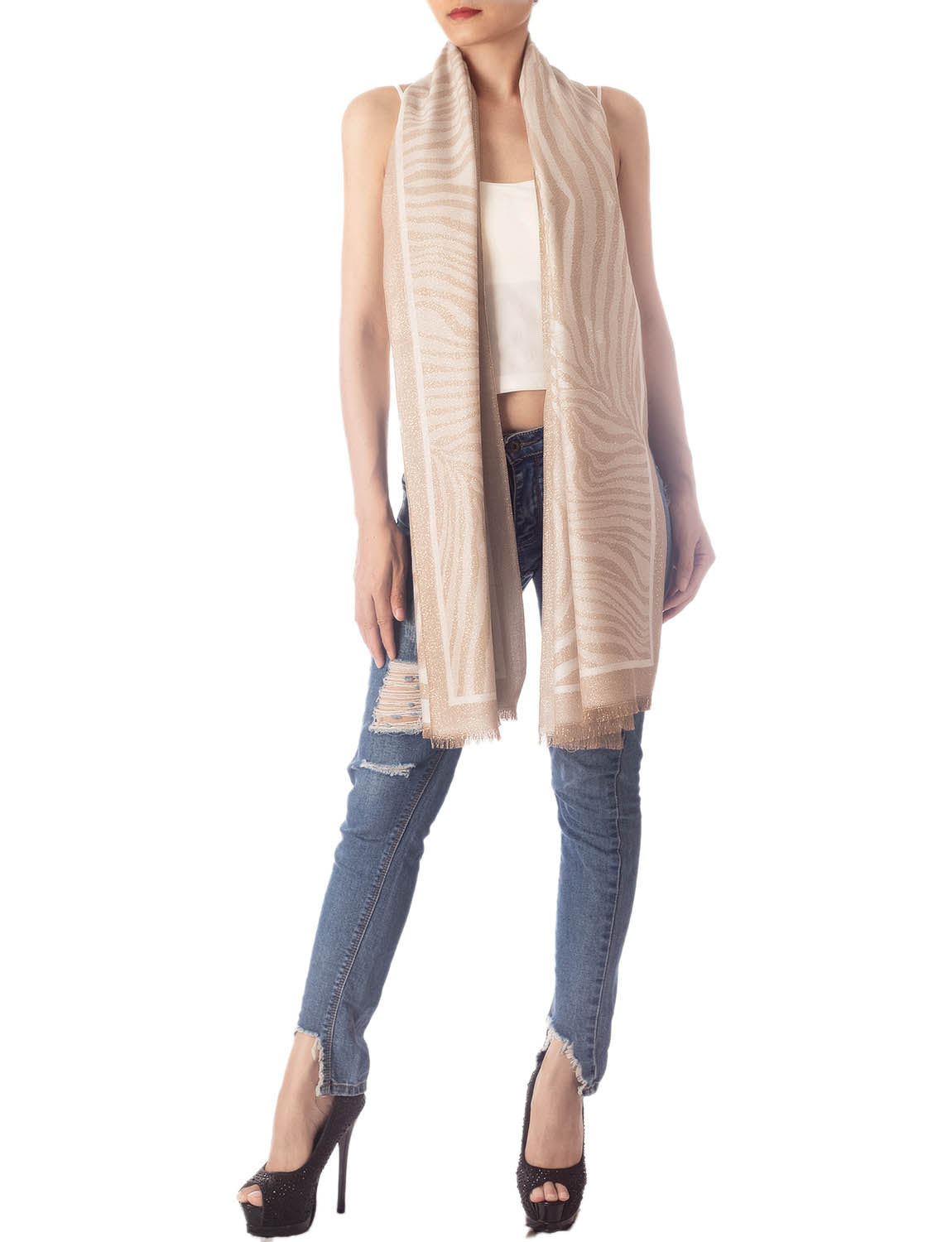 Women's Warm Elegant Leapard Print Oversized Large Wrap Scarf