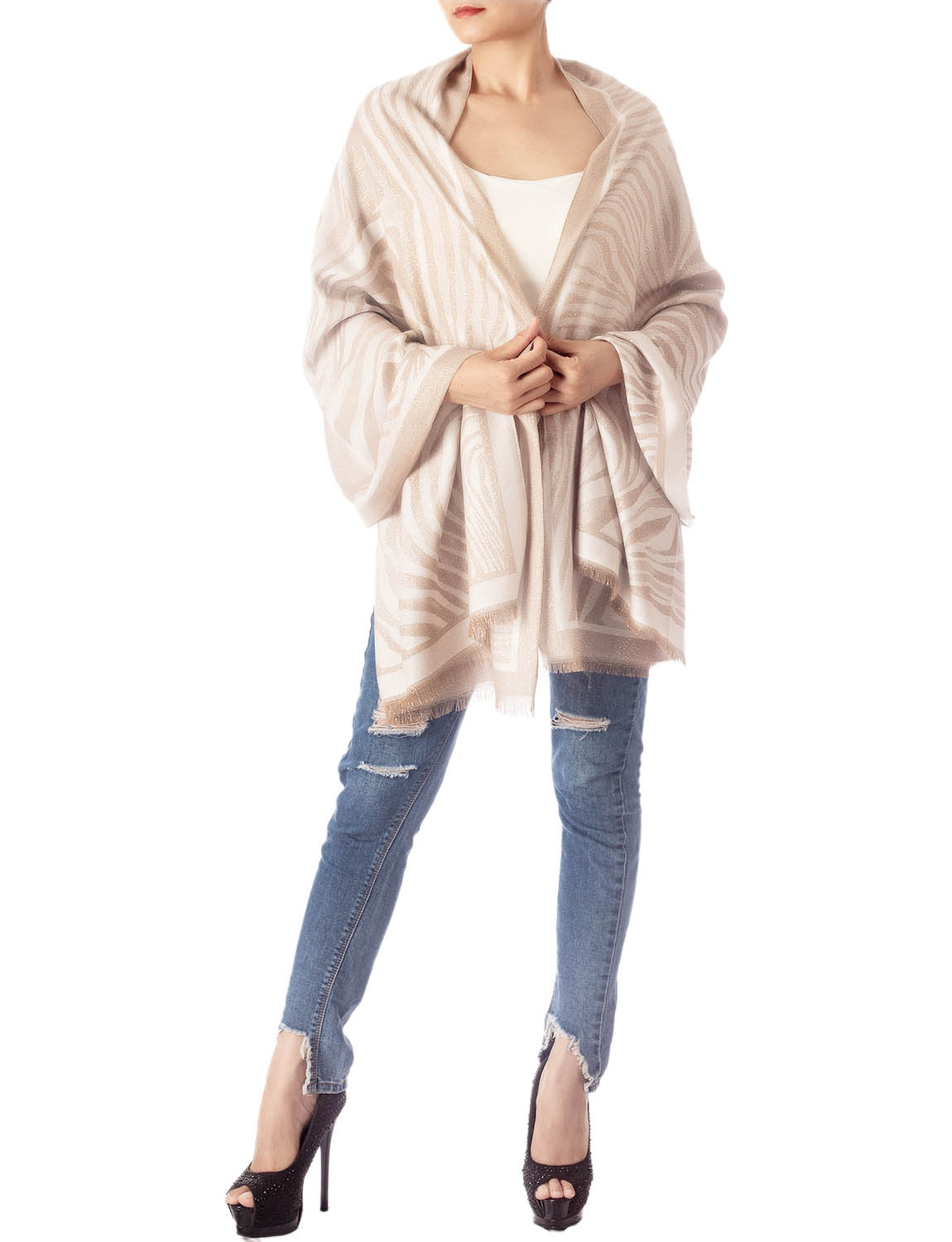 Women's Warm Elegant Leapard Print Oversized Large Wrap Scarf