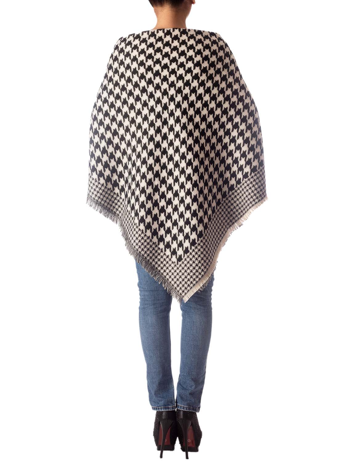 Women's Warm Fringe Tassel Animal Print Oversized Large Wrap Scarf