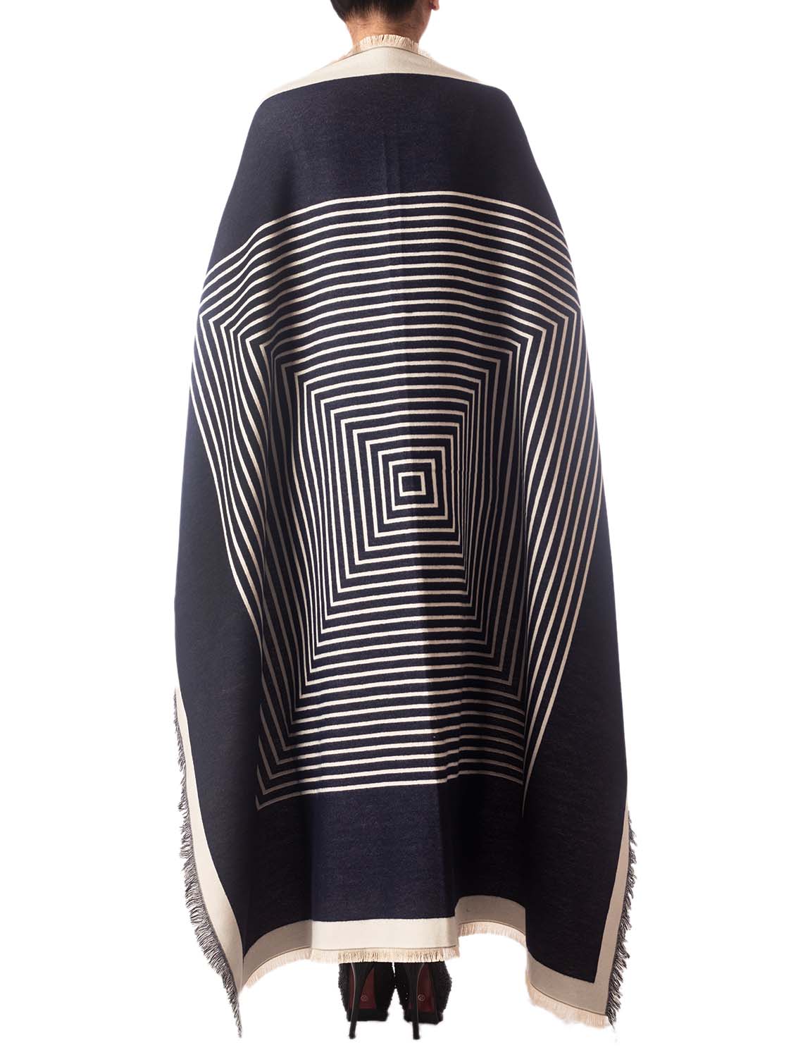 Women's Warm Fringe Tassel Animal Print Oversized Large Wrap Scarf