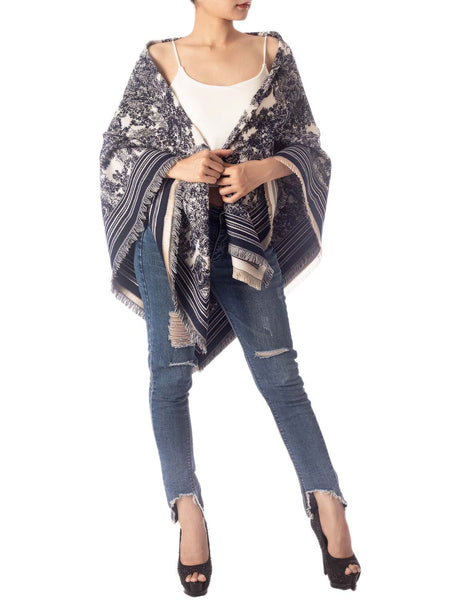 Women's Warm Fringe Tassel Animal Print Oversized Large Wrap Scarf
