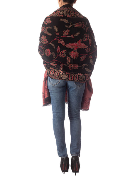 Women's Fringe Tassel Animal Print Warm Oversized Large Wrap Scarf