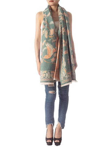 Women's Fringe Tassel Animal Print Warm Oversized Large Wrap Scarf