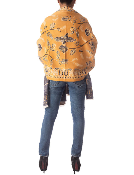 Women's Fringe Tassel Animal Print Warm Oversized Large Wrap Scarf