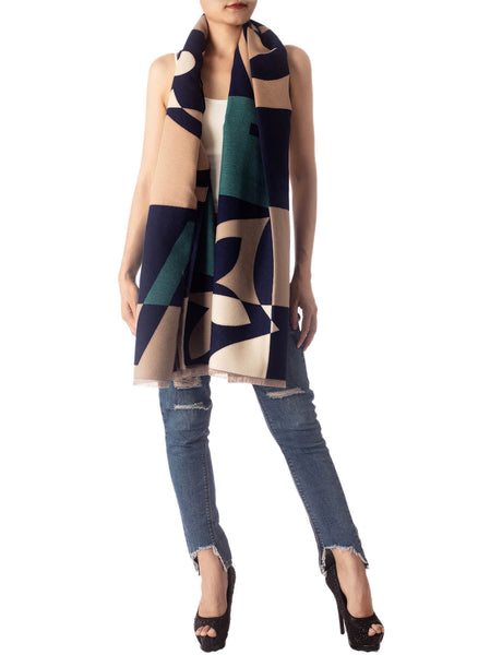 Women's Fringe Tassel Warm Oversized Large Checkered Wrap Scarf