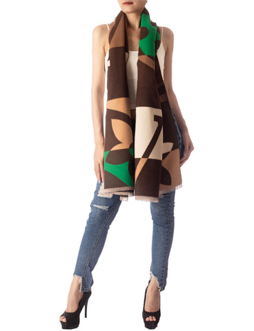 iB-iP Women's Fringe Tassel Warm Oversized Large Checkered Wrap Scarf