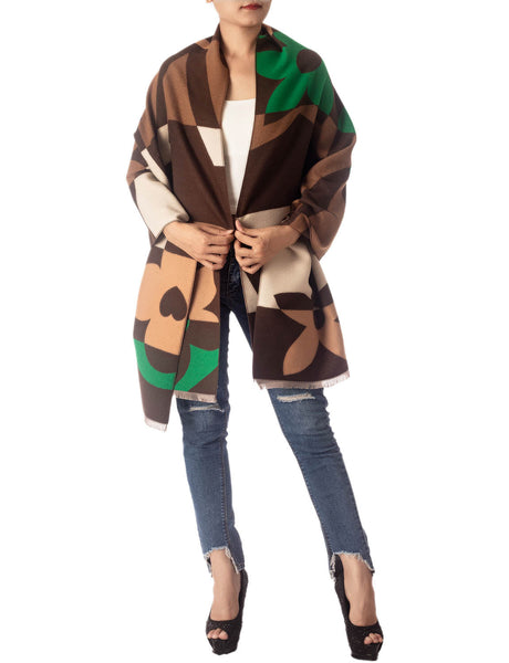 Women's Fringe Tassel Warm Oversized Large Checkered Wrap Scarf