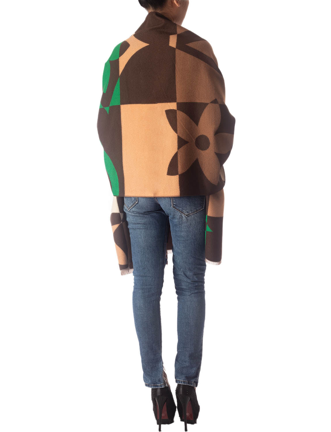 Women's Fringe Tassel Warm Oversized Large Checkered Wrap Scarf