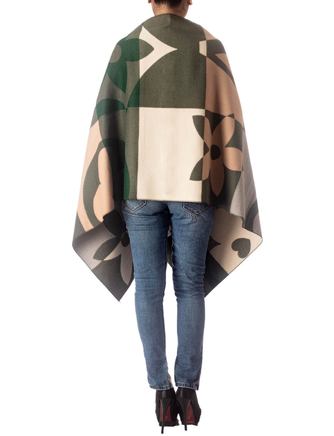 Women's Fringe Tassel Warm Oversized Large Checkered Wrap Scarf