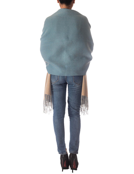 Women's Fringe Tassel Warm Oversized Large Plain Pattern Wrap Scarf