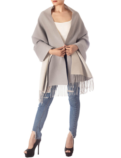 Women's Fringe Tassel Warm Oversized Large Plain Pattern Wrap Scarf