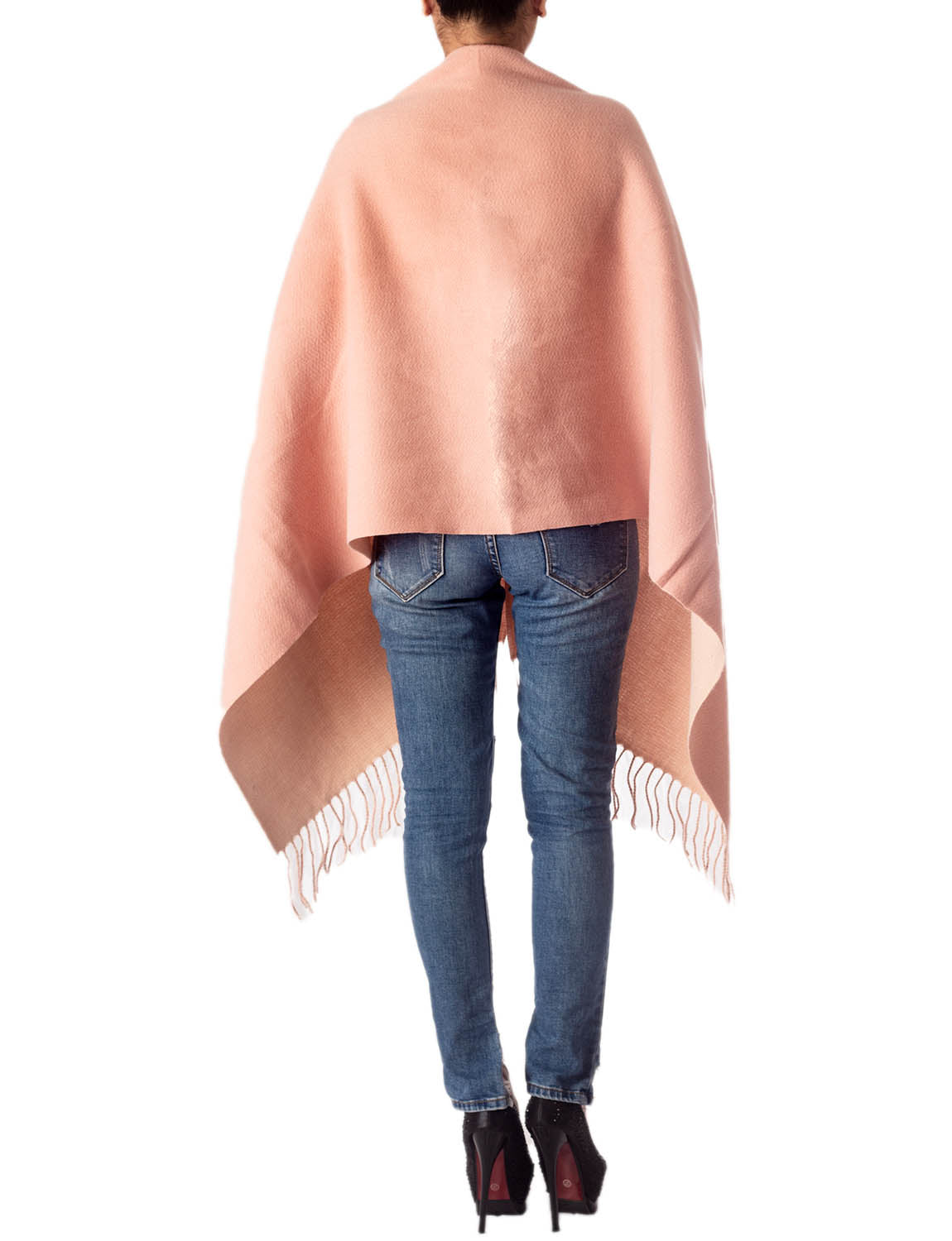 Women's Fringe Tassel Warm Oversized Large Plain Pattern Wrap Scarf