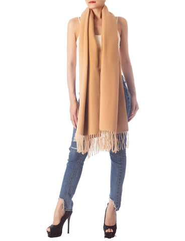 iB-iP Women's Fringe Tassel Warm Oversized Large Plain Pattern Wrap Scarf