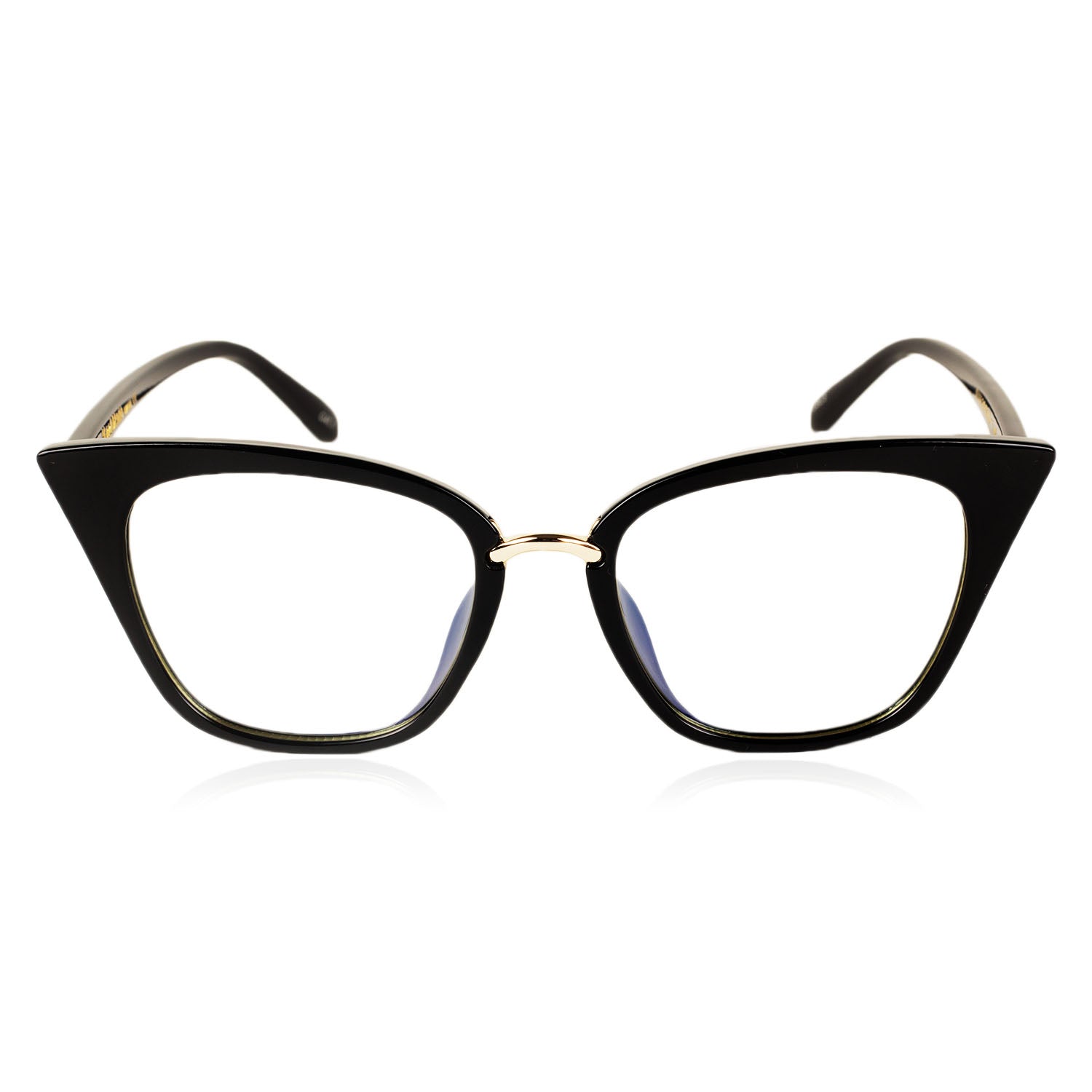 Women's Retro Cat-eye Eyewear Black Leopard Clear Fashion Lens Eyeglasses